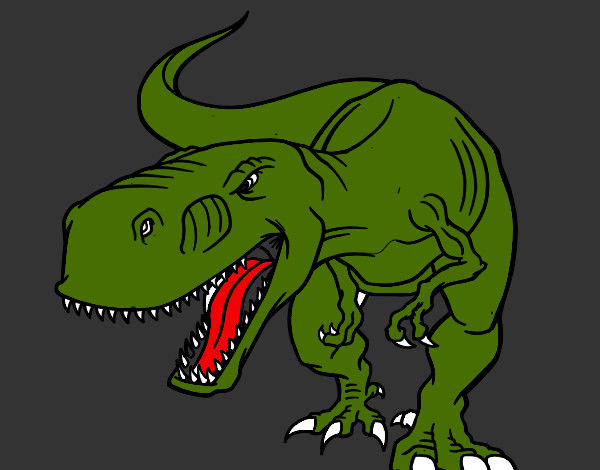 Dibujo Tiranosaurio Rex enfadado pintado por martina50