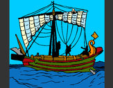 Dibujo Barco romano pintado por queyla