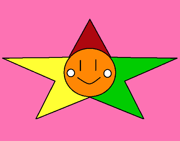 Dibujo Estrella sonriente pintado por solamente