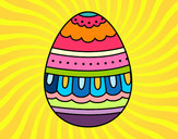 Dibujo Huevo de Pascua blanco y negro pintado por ru_82