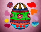 Dibujo Huevo de Pascua con decoraciones pintado por Anto05