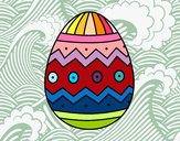 Dibujo Huevo de Pascua con estampados pintado por Gardenia