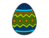 Dibujo Huevo de Pascua con estampados pintado por maximo-q