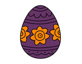 Dibujo Huevo de Pascua con flores pintado por luciaguill
