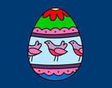 Dibujo Huevo de Pascua con pájaros pintado por queyla