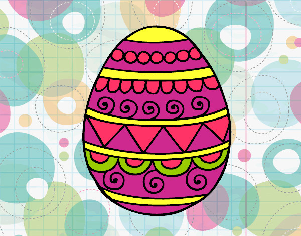 Dibujo Huevo de Pascua decorado pintado por dianita12