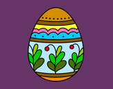 Dibujo Huevo de Pascua mandala pintado por queyla