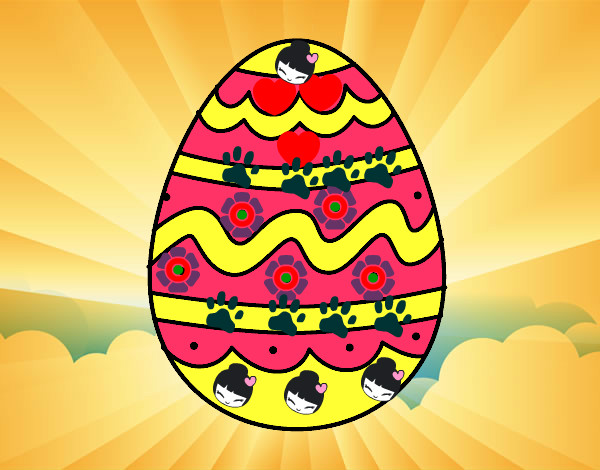 Dibujo Huevo del día de Pascua pintado por Anto05