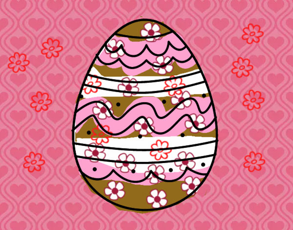 Dibujo Huevo del día de Pascua pintado por JazminJaz