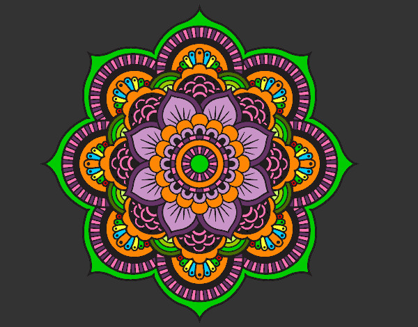 Mandala flor oriental