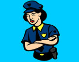 Dibujo Mujer policía pintado por secayean