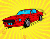 Dibujo Mustang retro pintado por maximo-q