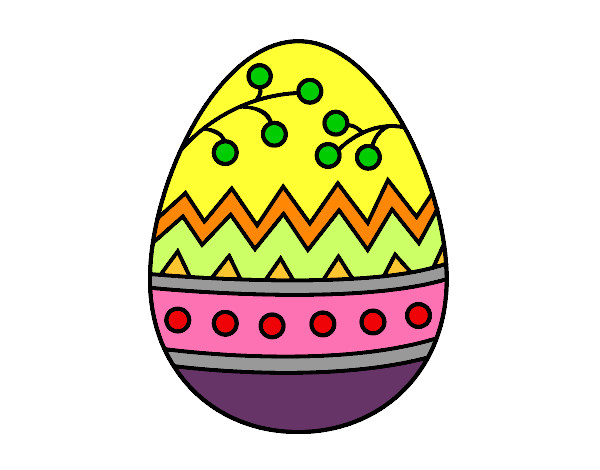 Dibujo Un huevo de Pascua pintado por colorista