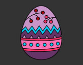 Dibujo Un huevo de Pascua pintado por queyla