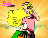 Dibujo Barbie con bolsas pintado por Diamond