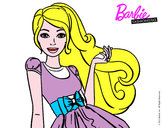 Dibujo Barbie con su vestido con lazo pintado por SofiaLeono