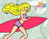 Dibujo Barbie corre al agua pintado por Diamond