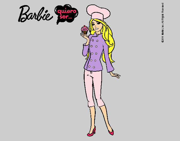 Dibujo Barbie de chef pintado por Diamond