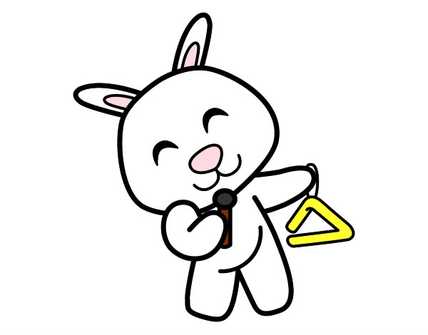 Dibujo Conejo con triángulo pintado por Belieber12
