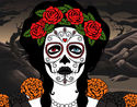 Dibujo Mujer calavera mejicana pintado por bellakita