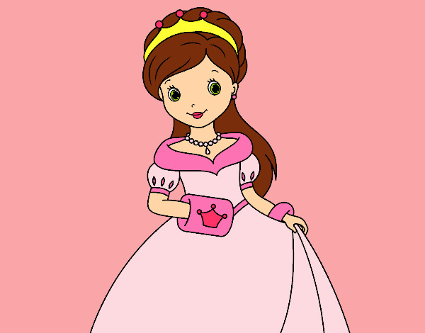 Dibujo Princesa de gala pintado por Diamond