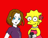 Dibujo Sakura y Lisa pintado por vicpaodie9