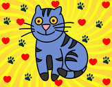 Dibujo Gato simpático pintado por Lovecat
