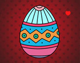 Dibujo Huevo de Pascua estampado pintado por Diamond