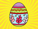 Dibujo Huevo de Pascua mandala pintado por Mariadelca