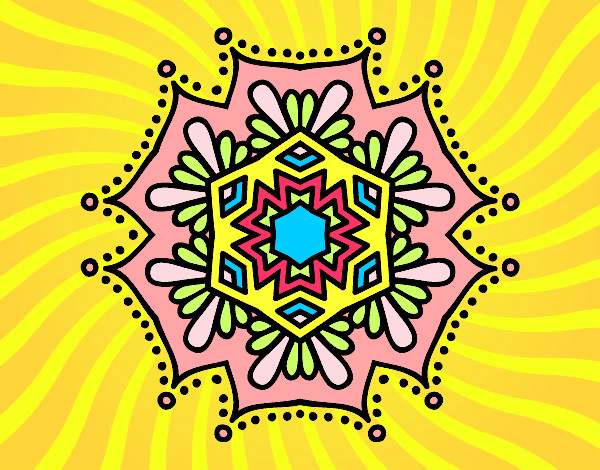 Mandala flor simétrica