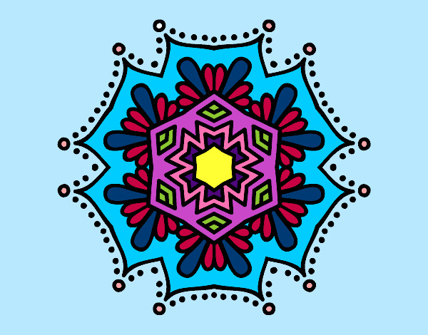 Mandala flor simétrica