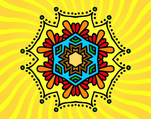 Mandala flor simétrica