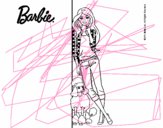 Barbie con cazadora de cuadros