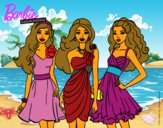 Barbie y sus amigas vestidas de fiesta