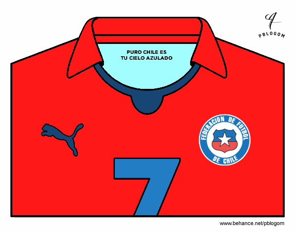 Camiseta del mundial de fútbol 2014 de Chile