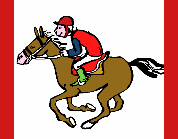 Dibujo de Carrera de caballos pintado por en Dibujos.net el día 19-04-15 a las 19:32:16. Imprime, pinta o colorea tus propios dibujos!