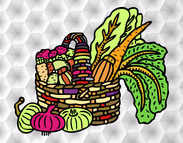 Dibujo Cesta de verduras pintado por Fitline