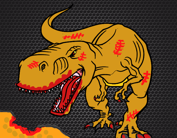 Dibujo Dinosaurio enfadado pintado por tilditus