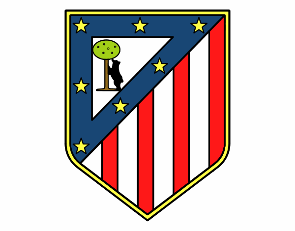 Dibujo Escudo del Club Atlético de Madrid pintado por tilditus