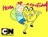 Finn y Jake abrazados