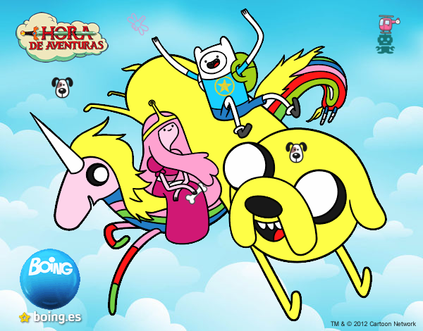 Finn y Jake con la Princesa Chicle