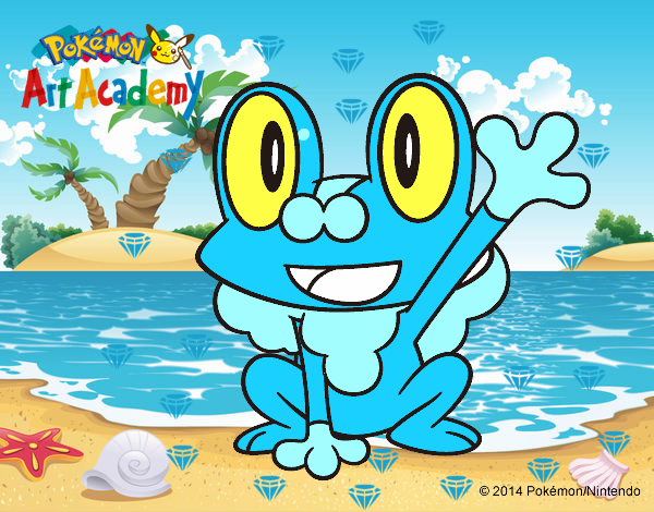 Froakie saludando