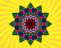 Dibujo Mandala estrella floral pintado por Galexizz