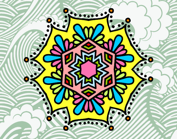 Mandala flor simétrica