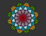 Dibujo Mandala frutal pintado por queyla