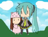 Miku y Kasane Chibi