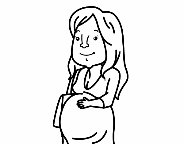 mujer embarazada dibujo para pintar