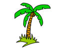 Dibujo Palmera tropical pintado por karolitai
