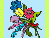 Dibujo Ramo de flores pintado por queyla