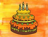 Dibujo Tarta de cumpleaños pintado por 04102004